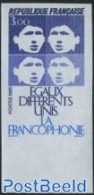 France 1985 Francophony 1v Imperforated, Mint NH, Science - Esperanto And Languages - Ungebraucht