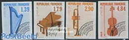 France 1989 Music Instruments 4v Imperforated, Mint NH, Performance Art - Music - Musical Instruments - Neufs