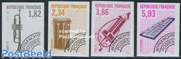 France 1993 Music Instruments 4v Imperforated, Mint NH, Performance Art - Music - Musical Instruments - Unused Stamps
