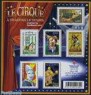 France 2008 Circus 6v M/s, Mint NH, Nature - Performance Art - Cat Family - Horses - Circus - Unused Stamps