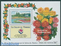 France 1994 European Stamp Exposition S/s, Mint NH, History - Nature - Europa Hang-on Issues - Flowers & Plants - Gard.. - Unused Stamps