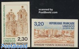 France 1990 UNESCO 2v Imperforated, Mint NH, History - Religion - Unesco - Churches, Temples, Mosques, Synagogues - Nuevos