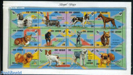 Gambia 1993 Dogs 12v M/s, Mint NH, Nature - Dogs - Gambia (...-1964)