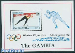 Gambia 1992 Olympic Games S/s, Skating, Mint NH, Sport - Olympic Winter Games - Skating - Gambie (...-1964)