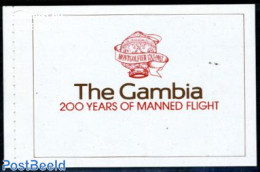 Gambia 1983 200 Years Aviation Booklet, Mint NH, History - Transport - Flags - Stamp Booklets - Balloons - Aircraft & .. - Ohne Zuordnung