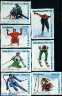 Guinea Bissau 1988 Olympic Winter Games 7v, Mint NH, Sport - Olympic Winter Games - Skating - Skiing - Skiing