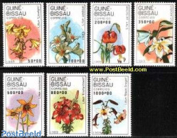 Guinea Bissau 1989 Lilies 7v, Mint NH, Nature - Flowers & Plants - Guinea-Bissau