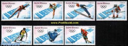 Guinea Bissau 1989 Olympic Winter Games 7v, Mint NH, Sport - Ice Hockey - Olympic Winter Games - Skating - Skiing - Hockey (su Ghiaccio)