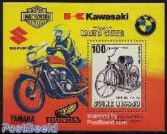 Guinea Bissau 1985 Motor Cycle Centenary S/s, Mint NH, Transport - Motorcycles - Motos