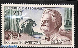 Gabon 1960 Albert Schweitzer 1v, Mint NH, Health - History - Health - Nobel Prize Winners - Ongebruikt