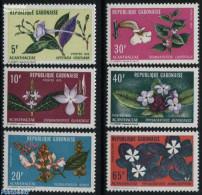 Gabon 1972 Flowers 6v, Mint NH, Nature - Flowers & Plants - Ungebraucht