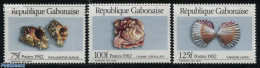 Gabon 1982 Moluscs 3v, Mint NH, Nature - Shells & Crustaceans - Unused Stamps
