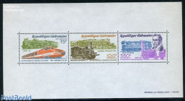 Gabon 1981 George Stephenson S/s, Mint NH, Transport - Railways - Nuevos