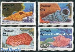 Grenada 1986 Shells 4v, Mint NH, Nature - Shells & Crustaceans - Mundo Aquatico