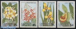Grenada Grenadines 1984 Flowers 4v, Mint NH, Nature - Flowers & Plants - Grenada (1974-...)