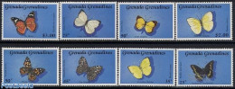 Grenada Grenadines 1989 Butterflies 8v, Mint NH, Nature - Butterflies - Grenade (1974-...)