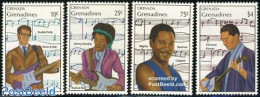 Grenada Grenadines 1989 Composers & Musicians 4v, Mint NH, Performance Art - Music - Popular Music - Música