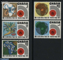 Ghana 1972 Commercial Fair 5v, Mint NH, Health - Various - Food & Drink - Export & Trade - Maps - Alimentation