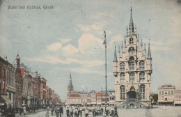 Gouda Markt Met Stadhuis Levendig # 1923   5086 - Gouda