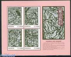 Ghana 1999 Year Of The Rabbit 4v M/s, Mint NH, Nature - Various - Rabbits / Hares - New Year - Anno Nuovo