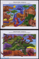 Ghana 1999 Preh. Animals 18v (2 M/s), Mint NH, Nature - Prehistoric Animals - Préhistoriques
