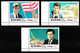 1969 Ajman The Kannedis Set MNH** Rx115 - Kennedy (John F.)