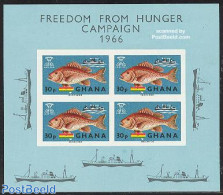 Ghana 1966 Freedom From Hunger S/s, Mint NH, Health - Nature - Transport - Food & Drink - Freedom From Hunger 1963 - F.. - Ernährung