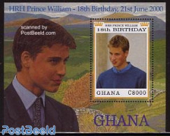Ghana 2000 Prince William S/s, Mint NH, History - Kings & Queens (Royalty) - Royalties, Royals