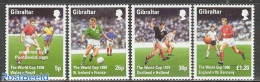 Gibraltar 1998 World Cup Football France 4v, Mint NH, Sport - Football - Gibraltar