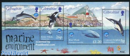 Gibraltar 1998 International Ocean Year S/s, Mint NH, Nature - Various - Sea Mammals - Lighthouses & Safety At Sea - Fari