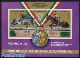 Equatorial Guinea 1972 Olympic Games S/s Imperforated, Horses, Mint NH, Nature - Sport - Horses - Olympic Games - Equatorial Guinea