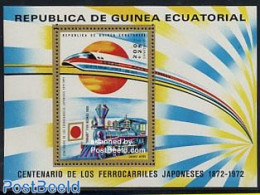 Equatorial Guinea 1972 Japanese Railways S/s, Mint NH, Transport - Railways - Trains
