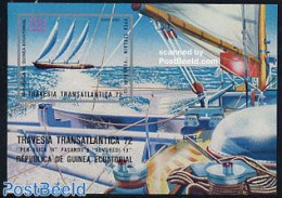 Equatorial Guinea 1973 Transatlantic Regatta S/s, Imperforated, Mint NH, Sport - Transport - Sailing - Sport (other An.. - Sailing