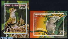 Equatorial Guinea 1974 Birds 2 S/s Imperforated, Mint NH, Nature - Birds - Parrots - Guinée Equatoriale