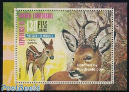 Equatorial Guinea 1976 Deers S/s, Mint NH, Nature - Animals (others & Mixed) - Deer - Guinée Equatoriale