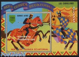 Equatorial Guinea 1978 Knights S/s, Mint NH, History - Nature - Knights - Horses - Guinea Ecuatorial