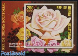 Equatorial Guinea 1979 Roses S/s Imperforated, Mint NH, Nature - Flowers & Plants - Roses - Äquatorial-Guinea
