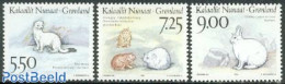 Greenland 1994 Animals 3v, Mint NH, Nature - Animals (others & Mixed) - Rabbits / Hares - Unused Stamps