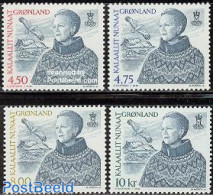 Greenland 2000 Definitives 4v, Mint NH, History - Nature - Kings & Queens (Royalty) - Birds - Neufs