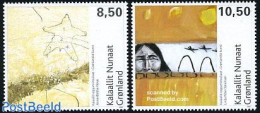 Greenland 2007 Contemporary Art 2v, Mint NH, Art - Modern Art (1850-present) - Paintings - Neufs
