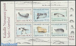 Greenland 1991 Seals S/s, Mint NH, Nature - Sea Mammals - Ungebraucht
