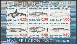 Greenland 1996 Whales S/s, Mint NH, Nature - Sea Mammals - Nuevos