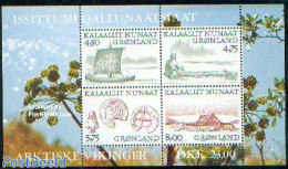 Greenland 1999 Viking Discoveries S/s, Mint NH, History - Transport - Archaeology - Explorers - Ships And Boats - Unused Stamps