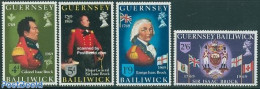 Guernsey 1969 I. Brock 4v, Mint NH, History - Various - Coat Of Arms - Uniforms - Disfraces