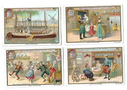 S 674, Liebig 6 Cards, Scènes Hollandaises  (small Damage At é Cards), (ref B16) - Liebig