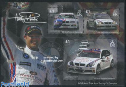 Guernsey 2008 Andy Priaulx S/s, Mint NH, Sport - Transport - Autosports - Sport (other And Mixed) - Automobiles - Coches