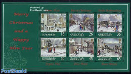 Guernsey 2000 Christmas S/s, Mint NH, Religion - Sport - Christmas - Churches, Temples, Mosques, Synagogues - Kiting - Christmas