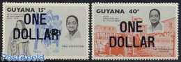 Guyana 1983 Overprints 2v, Mint NH - Guiana (1966-...)