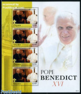 Guyana 2009 Pope Benedict XVI 4v M/s, Mint NH, Religion - Pope - Religion - Papi