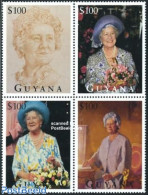 Guyana 1995 Queen Mother 4v [+] Or [:::], Mint NH, History - Kings & Queens (Royalty) - Royalties, Royals